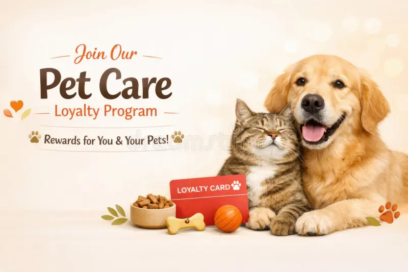 Pet care loyalty program rewards